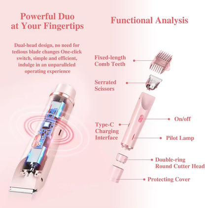 Electric Razor Woman Shaver Painless Women Mustache Epilator Leg Bikini Body Hair Trimmer for Women Facial Epilator Hair Remover